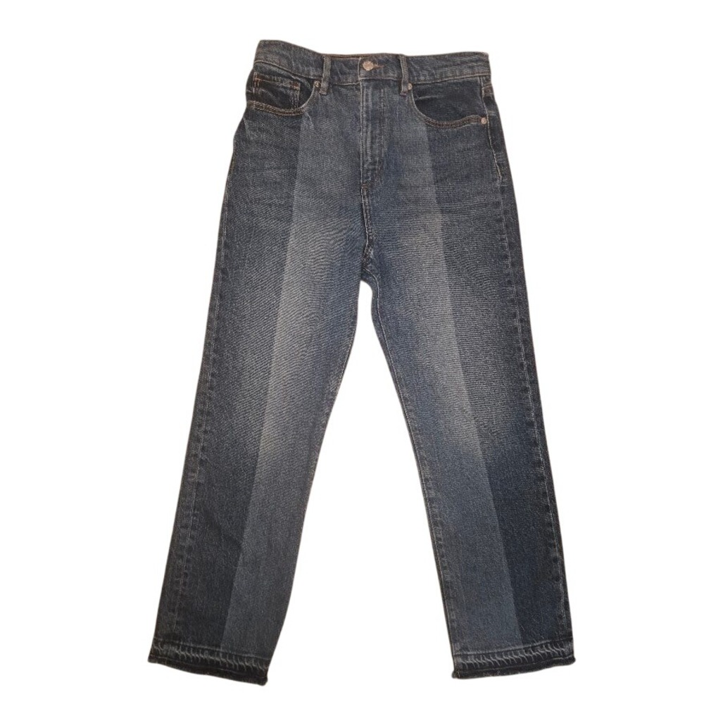 Loft The Straight Two Tone Blue Panelled Jeans Petite Size 26 2P AF00923